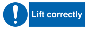 Lift correctly sign